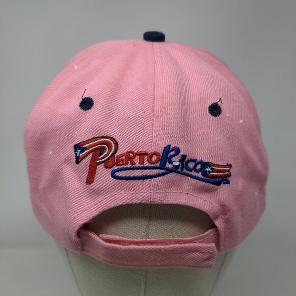 Puerto Rico Flag Frog Strapback Hat Pink OSFA Embroidered Adjustable - Picture 5 of 7